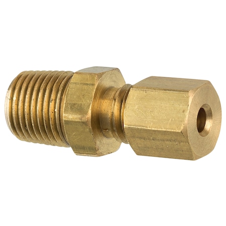 Ags Brass Compression Connector, 1/8 Tube, Male (1/8-27 NPT), 1/bag CF-10B